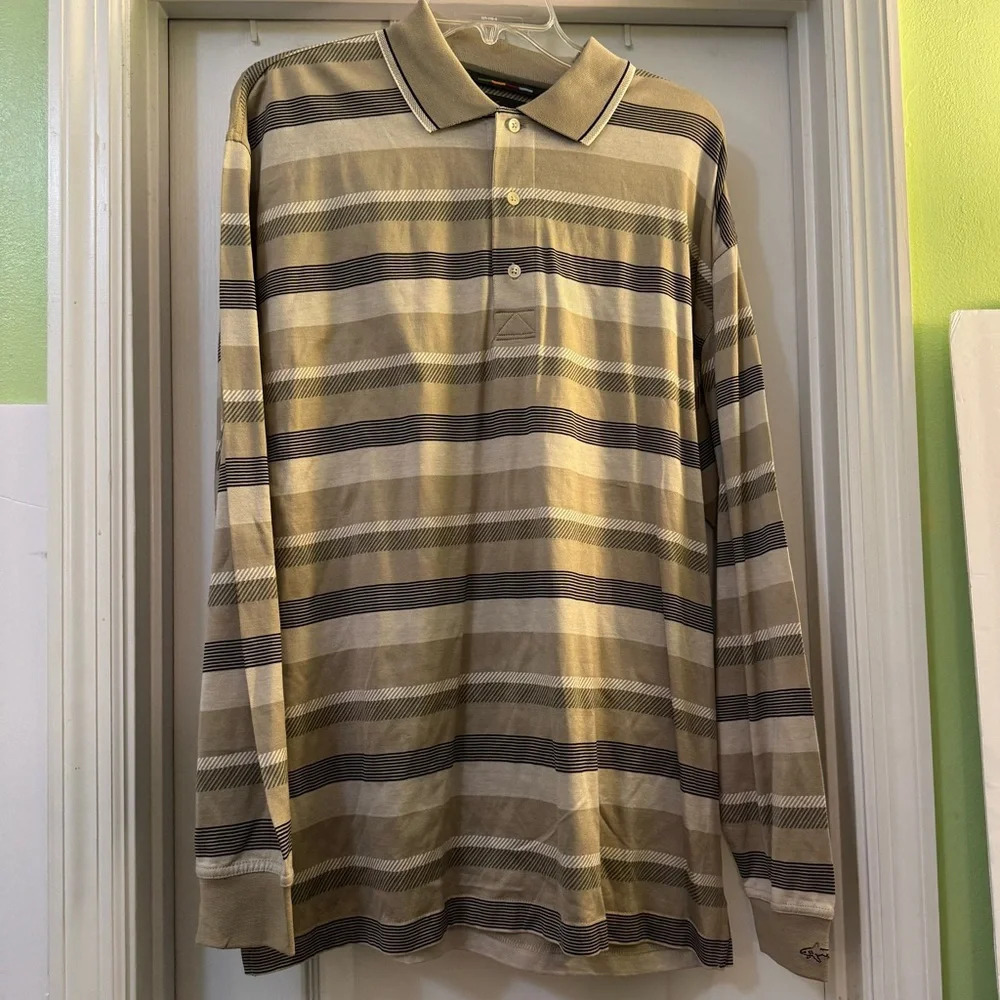 Greg Norman Long Sleeve Polo Style Pull Over Shirt
